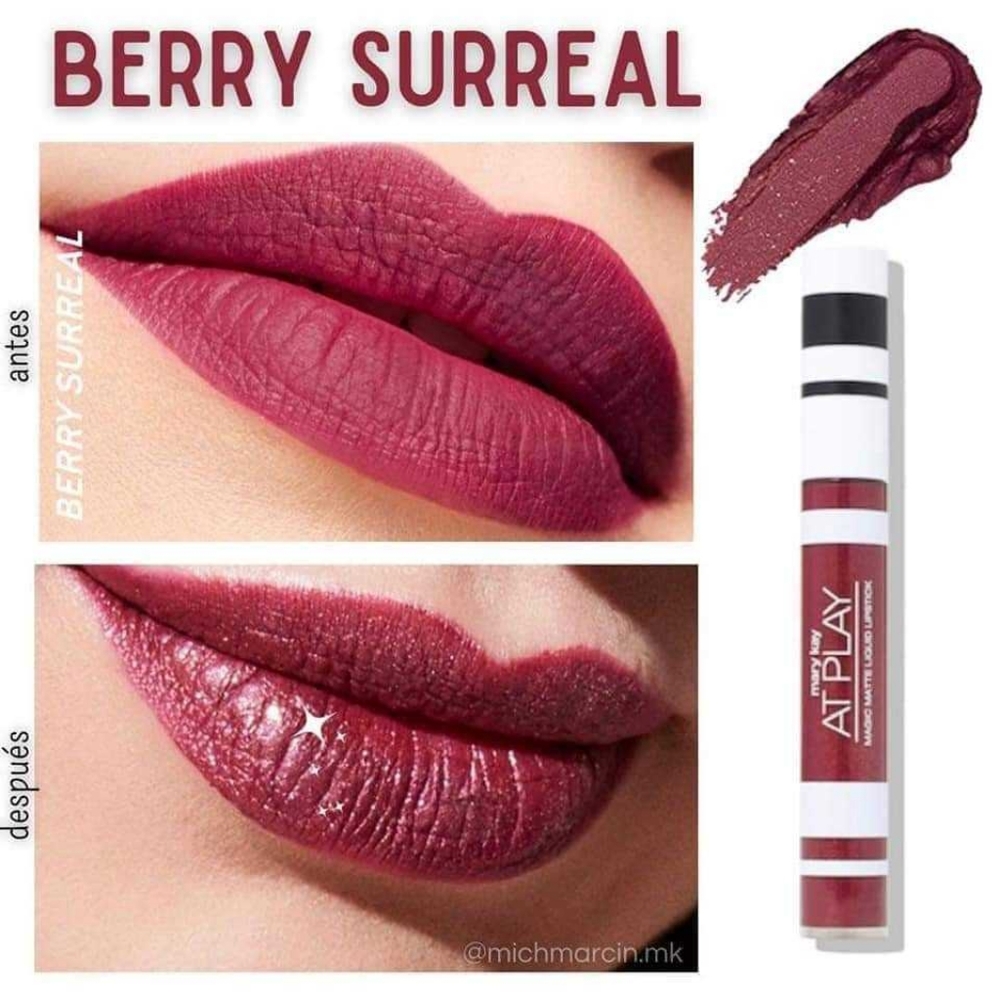 Mary kay At Play Shine Liquid Lipstick Berry Surreal .